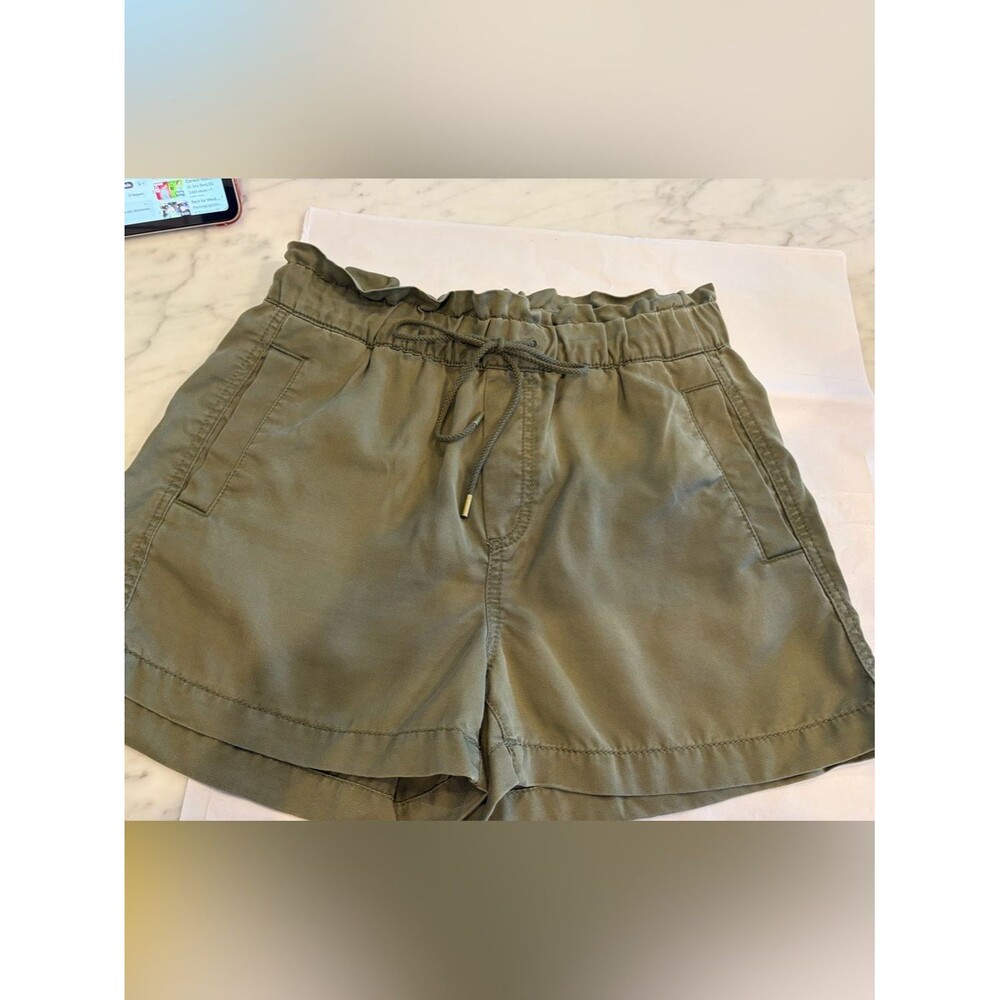 LOFT Olive Drawstring Utility Shorts